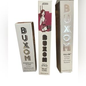 BNIB Buxom Lip Plumping Lot of 3 Dolly Fever Balm Jessica Polish White Russian